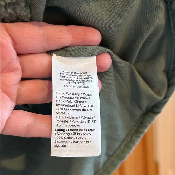 Faux sherpa Barn Jacket sage green size small - Picture 5 of 6
